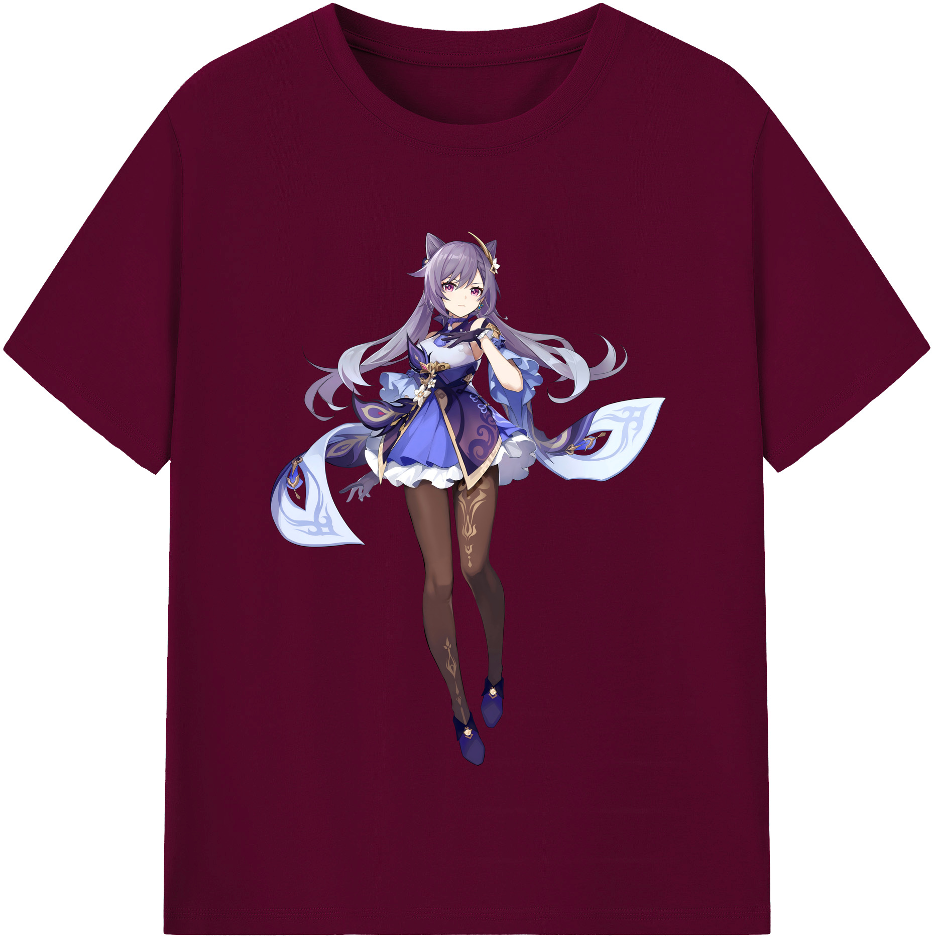 げんし神 刻晴 こくせい genshin Kokusei レディースカジュアルプリントTシャツ（綿100％）